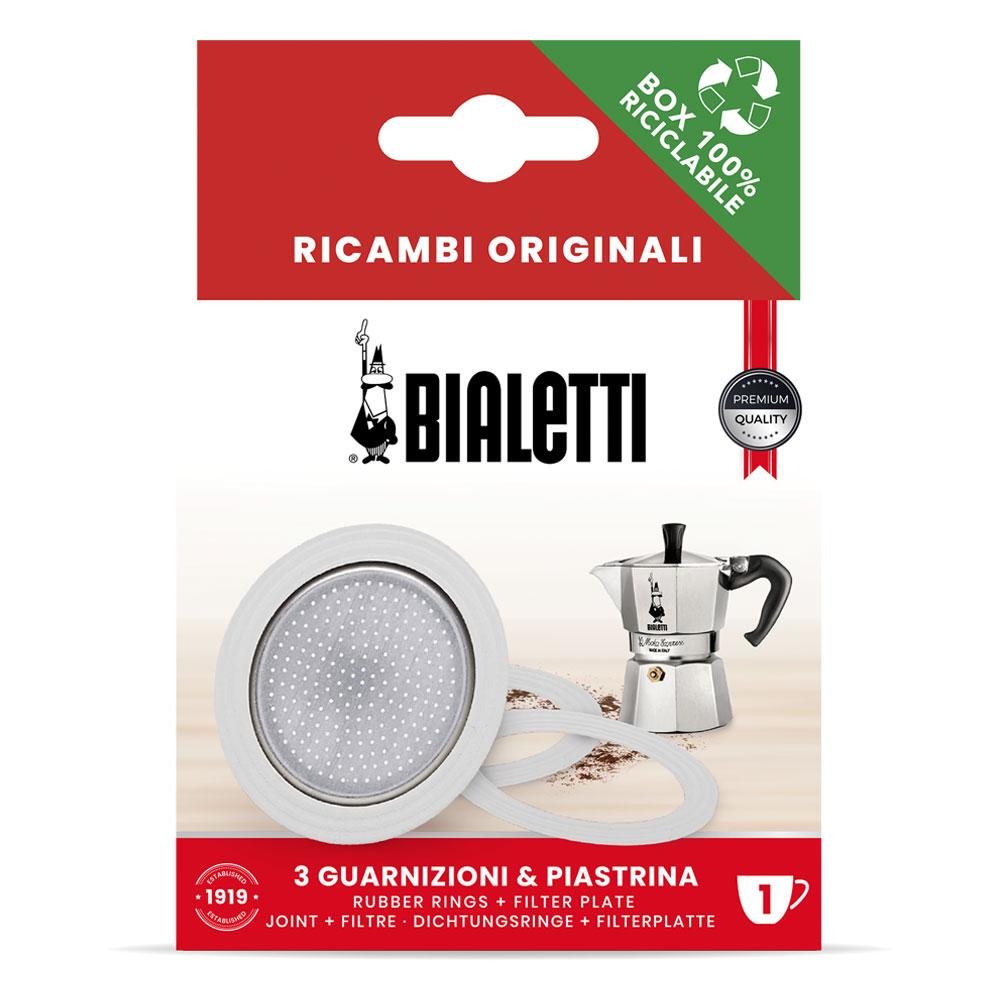 Набор уплотнителей для гейзерных алюминиевых кофеварок Bialetti 1 порция