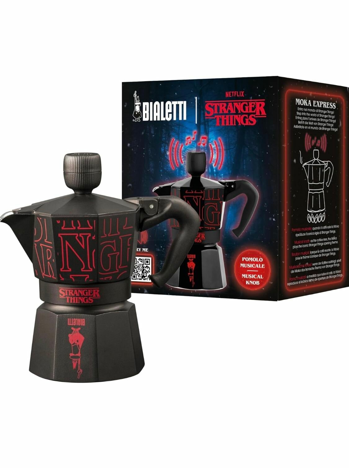 Гейзерная кофеварка Bialetti Moka Express Stranger Things на 3 порции
