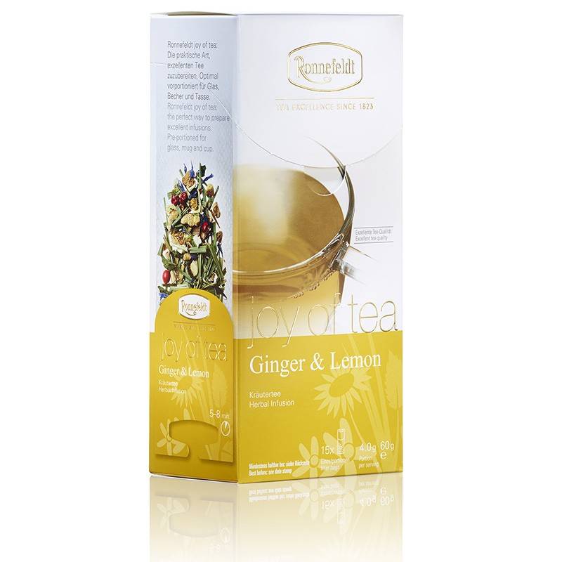 Чай пакетированный Ronnefeldt Joy of Tea Ginger & Lemon, 15шт