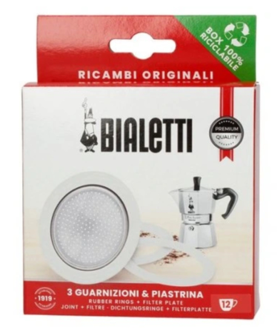 Набор уплотнителей для гейзерных алюминиевых кофеварок Bialetti 12 порций