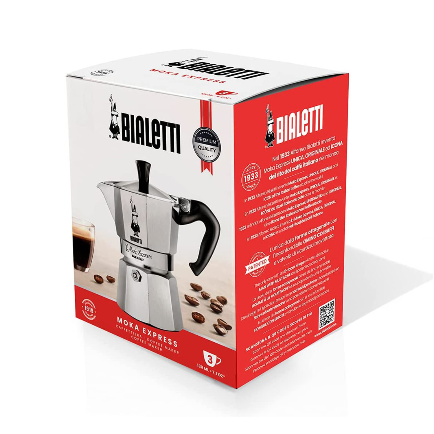 Гейзерная кофеварка Bialetti Moka Express 3 порции